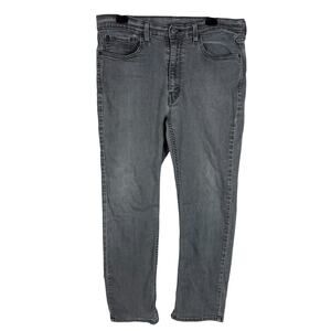 Levi's 514 Jeans Men's 36x30 Gray Denim Light Wash Mid-Rise Straight Fit Zip Fly